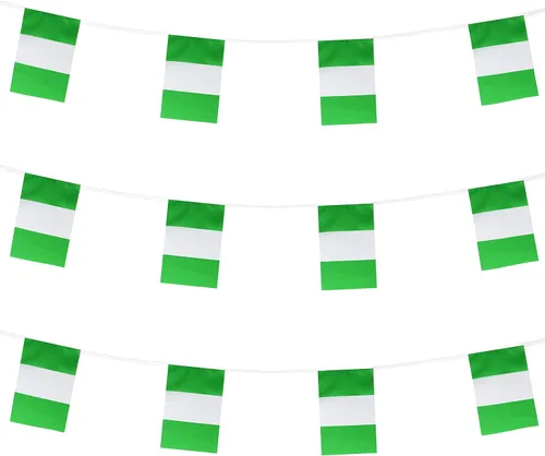 Miniatura 22 de ZXvZYT Cadena de bandera mexicana de México, pequeñas banderas de banderín de México, para gran apertura, eventos deportivos nacionales