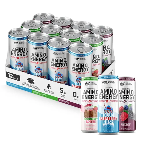 Miniatura 24 de Optimum Nutrition Amino Energy - Bebida de hidratación espumosa, electrolitos, cafeína, aminoácidos, BCAAs, sin azúcar, limonada de mango y piña, 12