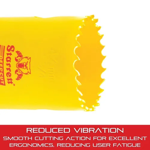 Miniatura 5 de Starrett DCH0134-G - Sierra perforadora bimetálica de corte profundo con dientes HSS resistentes a la abrasión - Ideal para cortar metal, acero