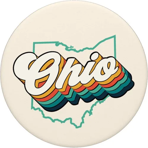 Miniatura 3 de Enchufe vintage Ohio Pop Retro 70s 80s Regalo de orgullo del hogar – PopSockets agarre y soporte para teléfonos y tabletas