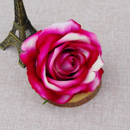 Miniatura 10 de 10 piezas de flores artificiales sin tallo de 3.9 in de cabeza de rosas artificiales estéticas para bodas, ramos, guirnaldas