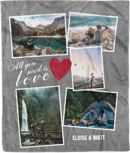 Miniatura 32 de Manta de collage de fotos personalizada, manta de boda. Manta de forro polar suave, manta de fotos personalizada. Regalo para bodas, Navidad, Manta