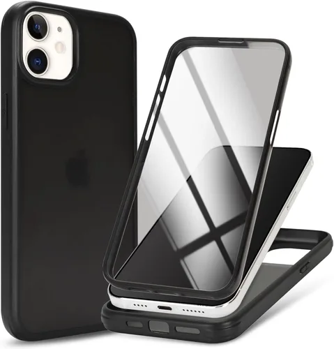 Miniatura 23 de Funda para iPhone 13 mini con protector de pantalla integrado y protección de cuerpo completo, para Apple iPhone 13 Mini, fundas para hombres, Rojo