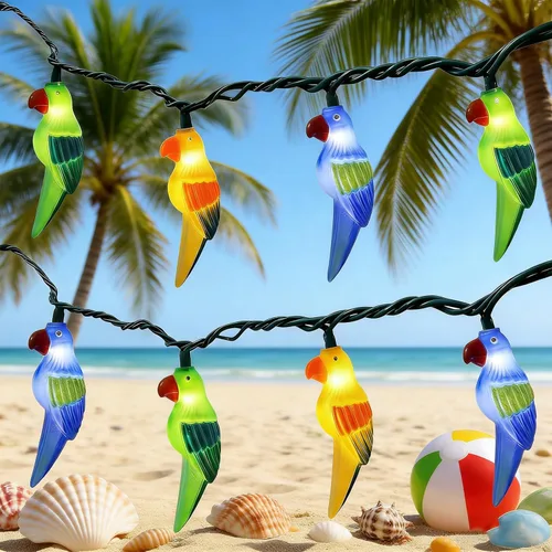 Miniatura 11 de Tira de luces de estrellas rojas, blancas y azules, 8.5 pies, luces de decoración del 4 de julio con 10 luces rojas, blancas y azules, tira de luces