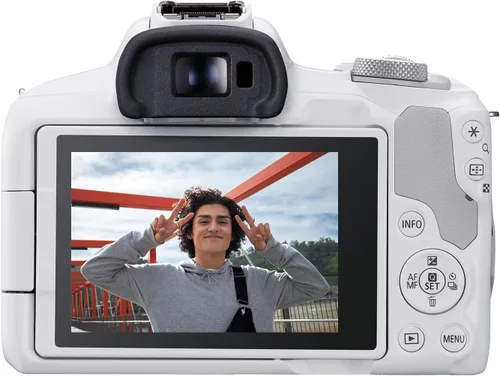 Miniatura 4 de Kit de cámara sin espejo Canon EOS R50 RF-S18-45mm F4.5-6.3 IS STM, sensor CMOS de 24.2 megapíxeles (APS-C), video 4K, cámara híbrida, para fotos