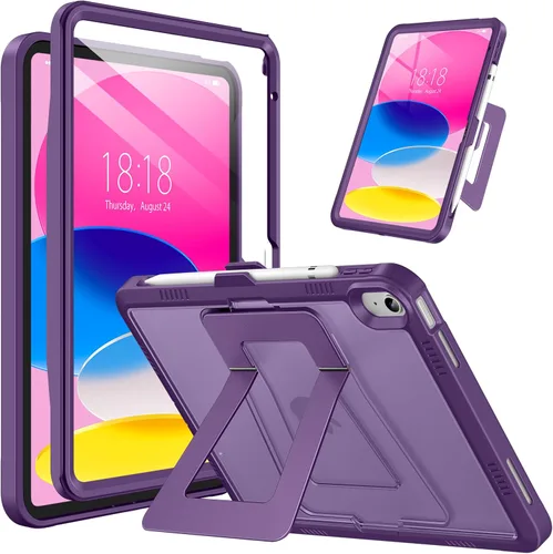 Miniatura 15 de DTTO Funda para iPad (A16) 11ª generación de 11 pulgadas 2025, funda para iPad de 10ª generación, soporte ajustable para vertical/paisaje, protector