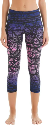 Miniatura 4 de COOLOMG Pantalones de yoga para mujer, mallas capri para correr, leggings de tiro bajo, entrenamiento, gimnasio con bolsillos ocultos