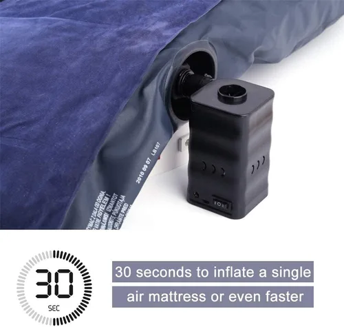 Miniatura 2 de Woowind AP6 Bomba de aire de 6000 mAh para inflables, bomba de colchón de aire de 12 V, bomba de aire portátil con adaptador de coche