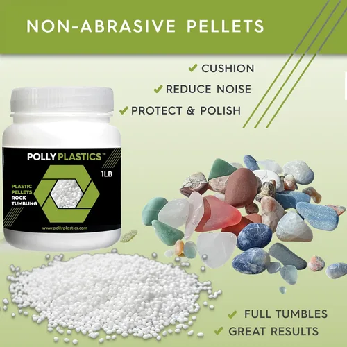 Miniatura 3 de Polly Plastics Pellets de polietileno de plástico de polipropileno – 1 libra de medios para aumentar la acción de volteo