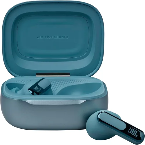 Miniatura 5 de JBL Live Beam 3 - Auriculares inalámbricos con cancelación de ruido, reproducción total de 48 horas, carga inalámbrica, 6 micrófonos para llamadas