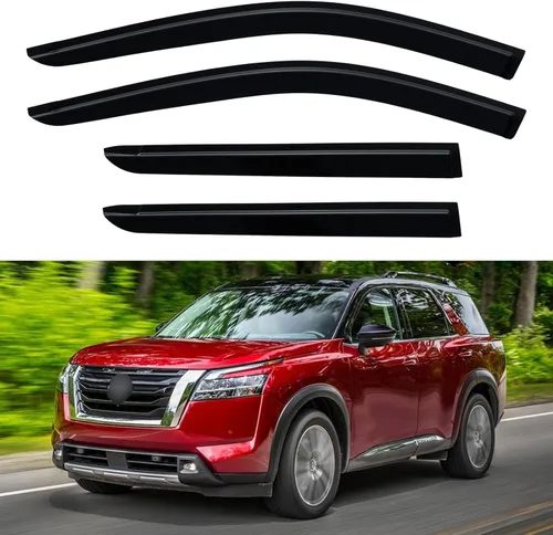 Miniatura 203 de YQAUTEC Viseras de Ventana Protectores de Lluvia para Honda Civic 2022 2023 2024 2025 2026, Deflectores de Viento de Ventilación de Ventana Fuera