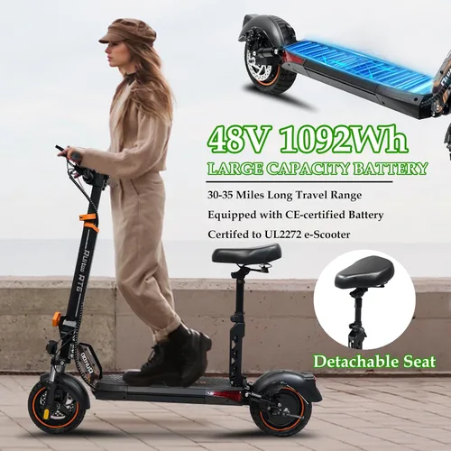 Miniatura 3 de Scooter eléctrico para adultos, 5600 W/1500 W/1200 W/800 W, scooter eléctrico rápido, 46/40/35 MPH velocidad máxima, batería de 27 Ah/20.8 Ah/15.6