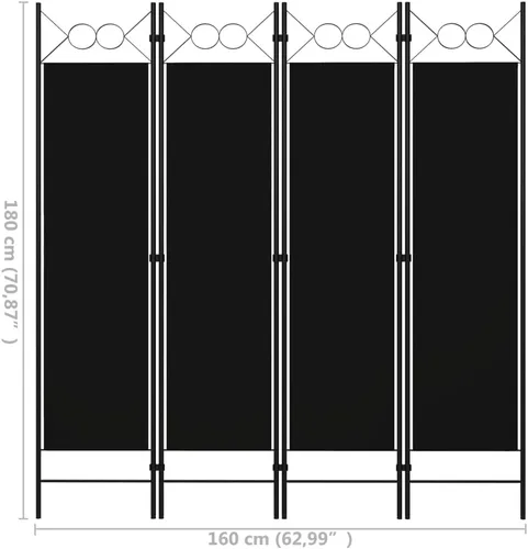 Miniatura 2 de vidaXL vidaXL - Divisor de habitación, pantalla de privacidad plegable de 4 paneles para separación de habitaciones, divisor de habitación
