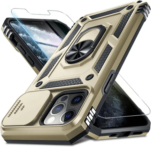 Miniatura 33 de Janmitta - Funda para iPhone 14 Pro con cubierta deslizante para lente de cámara incorporada + protector de pantalla, funda de cuerpo completo