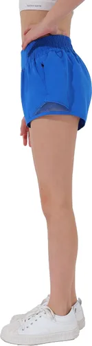 Miniatura 2 de Aurefin Pantalones cortos deportivos para niñas, pantalones cortos ligeros para correr para adolescentes, niñas, pantalones cortos deportivos