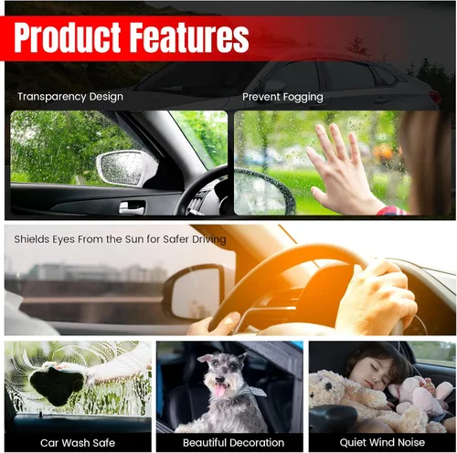 Miniatura 8 de IKON MOTORSPORTS Cinta externa en visera de ventana compatible con Honda Accord Sedán 2018-2026, acrílico estilo fábrica de 0.087 in sin pintar
