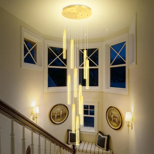 Miniatura 18 de Flashing God Luces colgantes negras modernas LED para isla de cocina, mini luz colgante de cristal con luz LED regulable de cristal de burbujas