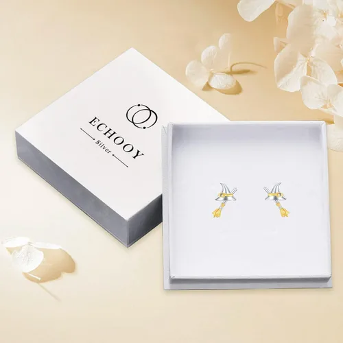 Miniatura 7 de Eye Earrings 925 Sterling Silver CatWitch HatDemonDragon Stud Earrings for Women Girls