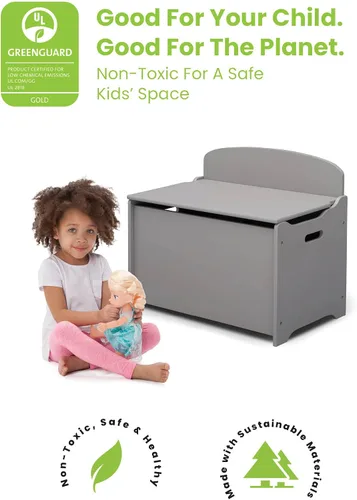Miniatura 3 de Delta Children MySize Deluxe - Caja de juguetes, color gris