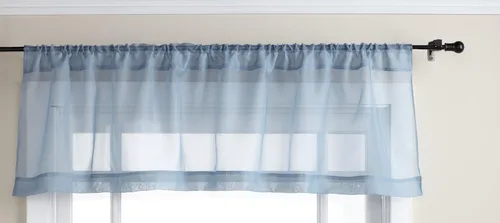 Miniatura 15 de Stylemaster Elegance Cenefa recta de gasa transparente, 60 x 14 pulgadas, color dorado