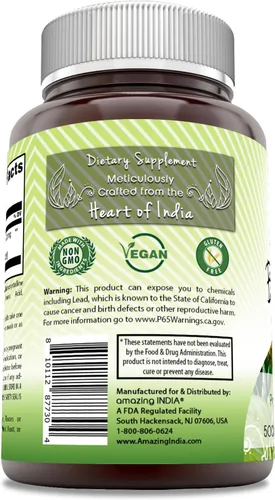 Miniatura 2 de Amazing India Suplemento de bromelina 500 mg por porción 120 tabletas Sin OMG Sin OMG Fabricado en Estados Unidos