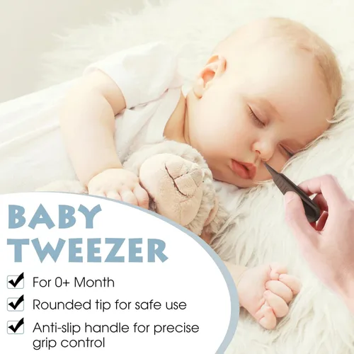 Miniatura 5 de PAPABEAR Juego de cortaúñas para bebé con bonito estuche, kit de lima de uñas y uñas de los pies para manicura y pedicura para recién nacidos, Bronce