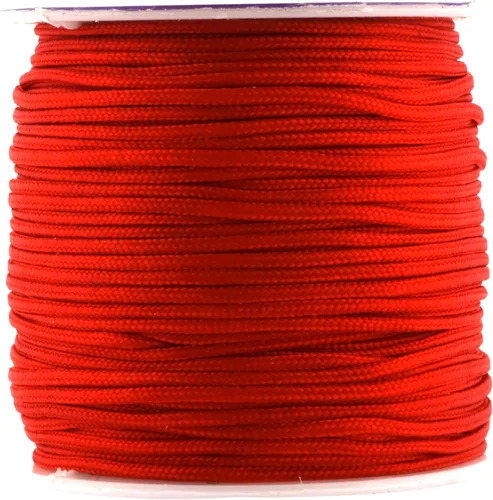 Miniatura 62 de Mandala Crafts Cordón de satén de nailon para la fabricación de joyas, 0.079 in, 55 yardas, cuerdas rojas de nailon, cordón de nudo chino para hacer