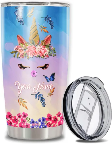 Miniatura 19 de WAZONE Vaso de dragón personalizado con tapa, diseño de nombre personalizado, 20 onzas, 30 onzas, doble pared al vacío, taza aislada de acero