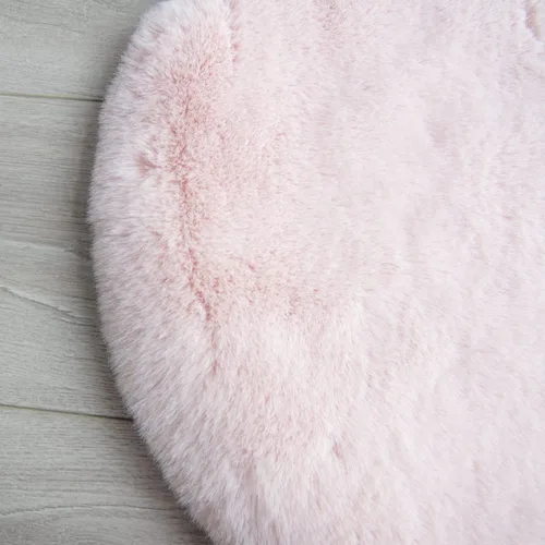 Miniatura 8 de ORINOVA Alfombra Pequeña Rosa Difusa de Piel Sintética de Conejo Peluda Alfombra Corredor Lavable Mullida 2x6 Alfombras Mullidas para Dormitorio