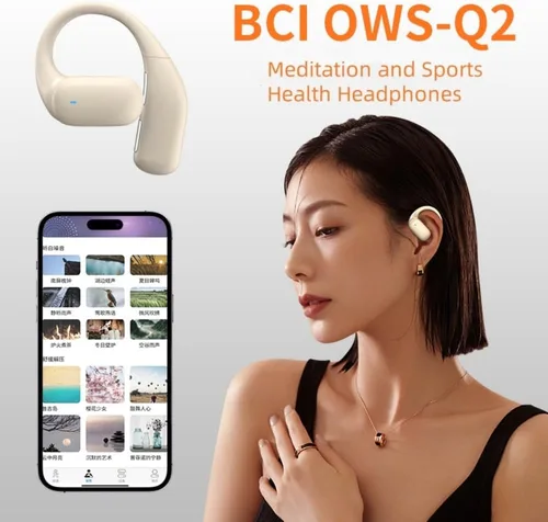 Miniatura 9 de Auriculares de oreja abierta, auriculares sobre la oreja con ganchos ergonómicos para las orejas, auriculares Bluetooth 5.4, 36 horas de tiempo