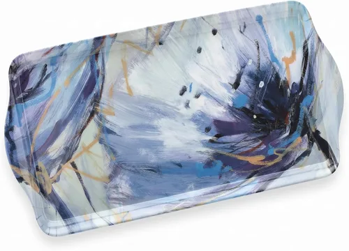 Pimpernel Lilac Bloom Sandwich Tray – (15.1 x 6.5 pulgadas) Tablero rectangular de melamina con elegante diseño floral, accesorio de mesa decorativo