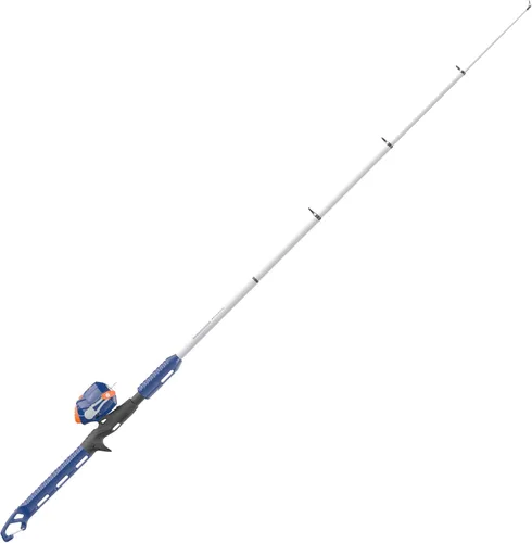 Miniatura 10 de Zebco Wilder - Combo de carrete y caña de pescar, caña de fibra de vidrio duradera de 4 pies 3 pulgadas con mosquetón integrado, carrete patentado