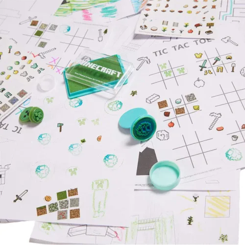Miniatura 8 de Innovative Designs Minecraft - Juego de actividades de lujo para niños con lata de transporte, hojas para colorear, tatuajes, calcomanías