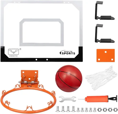 Miniatura 4 de Aro de baloncesto más grande para interiores con borde grande de 9 pulgadas para niños y adultos, aro de baloncesto sobre la puerta para dormitorio