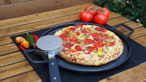 Miniatura 6 de Kit completo de piedra para pizza de hierro fundido (4 unidades)