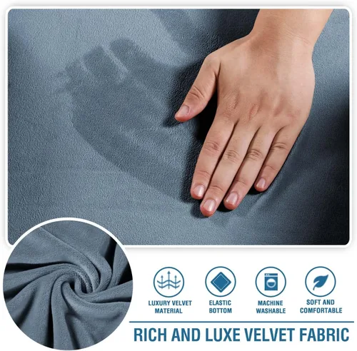 Miniatura 3 de H.VERSAILTEX Funda para Chaise Lounge de Interior de Terciopelo, Funda Deslizable para Chaise de Alta Elasticidad, Funda para Silla Lounge de Lujo