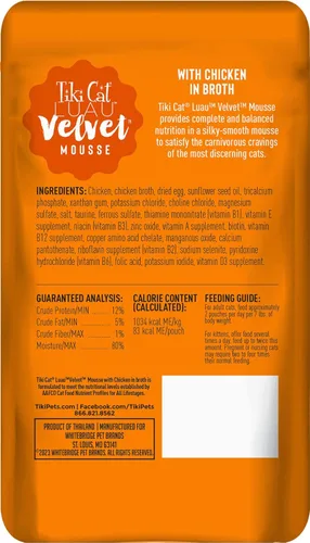 Miniatura 3 de Tiki Cat Velvet Mousse - Alimento húmedo sin granos con una textura suave para gatos adultos y gatitos