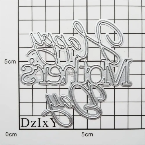 Miniatura 3 de DzIxY Palabras Día de la Madre Troqueles de corte de metal para hacer tarjetas Kit de grabación en relieve Papel troquelado Troqueles Troqueles