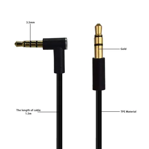 Miniatura 2 de Cable de audio de repuesto con micrófono en línea y control para auriculares Beats de Dr Dre Solo Studio Pro Detox Wireless Mixr Executive Pill