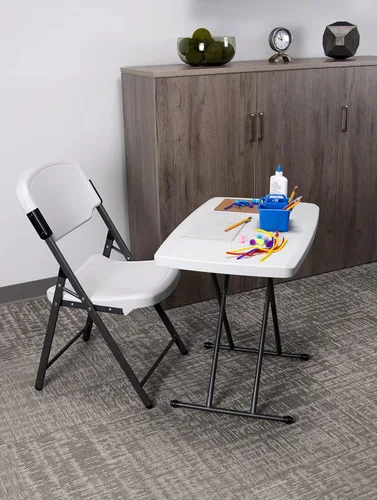 Miniatura 8 de Iceberg Mesa plegable personal pequeña para campamento, mesa de utilidad resistente, altura ajustable, carbón, 19.5 pulgadas de largo x 30 pulgadas