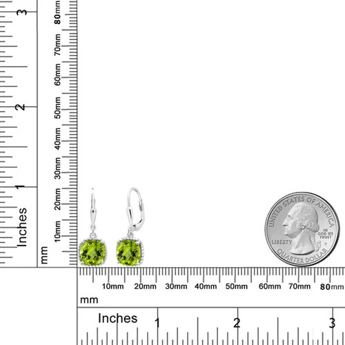 Miniatura 66 de Gem Stone King Aretes colgantes de plata de ley 925 de 0.315 pulgadas para mujer