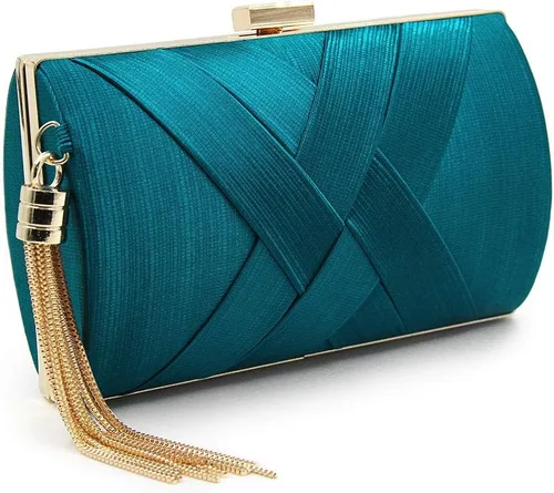 Miniatura 10 de Elegante bolso de noche con borlas para mujer, bolso de mano para novia, boda, graduación, noche, fiesta