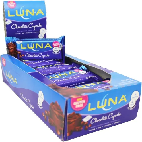 Miniatura 5 de LUNA BAR - Barras de aperitivos sin gluten - Magdalena de chocolate - 0.28 oz de proteína - Sin OMG - Snacks saludables a base de plantas - Snacks