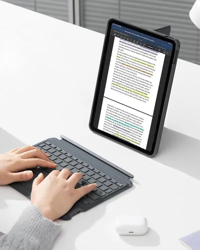 Miniatura 4 de Inateck Funda para iPad de 11ª/10ª generación con teclado, funda de teclado desmontable con retroiluminación de 7 colores y panel táctil para iPad