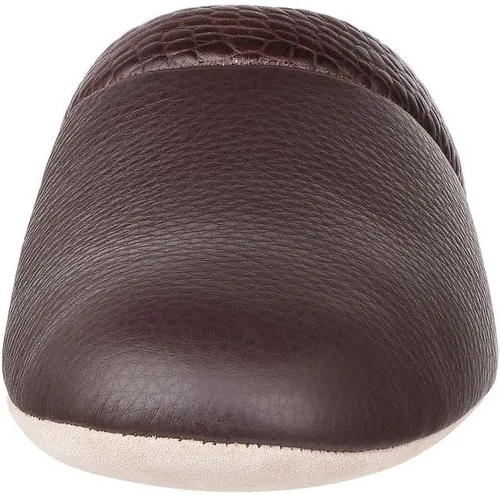 Miniatura 5 de PAMIR Pantuflas de casa de cuero texturizado prémium para hombre con espuma viscoelástica