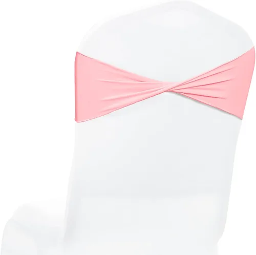Miniatura 38 de MDS® Paquete de 10 bandas elásticas de elastano para silla sin hebilla deslizante, lazo elástico reutilizable para silla para boda, recepción