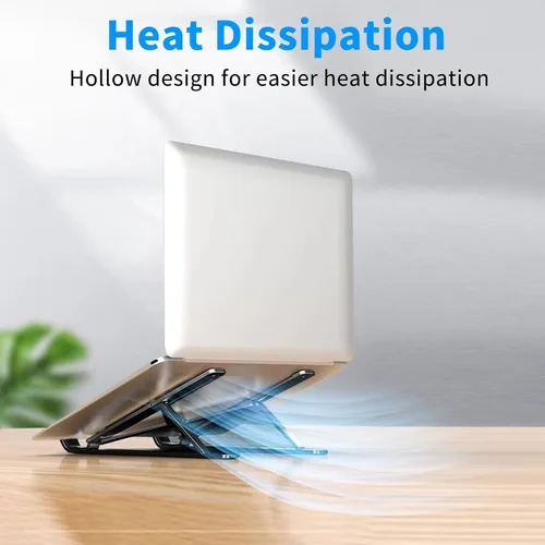 Miniatura 5 de Soporte para Portátil para Escritorio, Diseño Ergonómico Ajustable de Aluminio Plegable y Portátil Soporte para Computadora, Compatible con MacBook