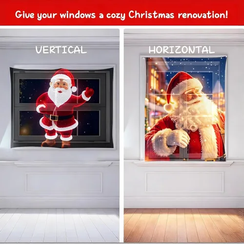 Miniatura 4 de Proyector trasero holográfico navideño de 50 x 89 pulgadas, pantalla de película con holograma, proyector trasero, para interiores y exteriores