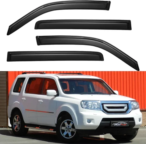 Miniatura 193 de YQAUTEC Viseras de Ventana Protectores de Lluvia para Honda Civic 2022 2023 2024 2025 2026, Deflectores de Viento de Ventilación de Ventana Fuera