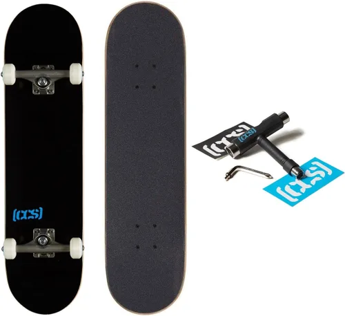 Miniatura 29 de [CCS] Patineta completa Madera de arce Grado profesional Totalmente montado con herramienta de patinaje y calcomanías Adultos, niños